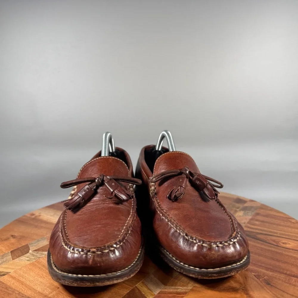 Cole Haan Womens 7.5 B British Tan Leather Tassel Loafers 6367 Brazil